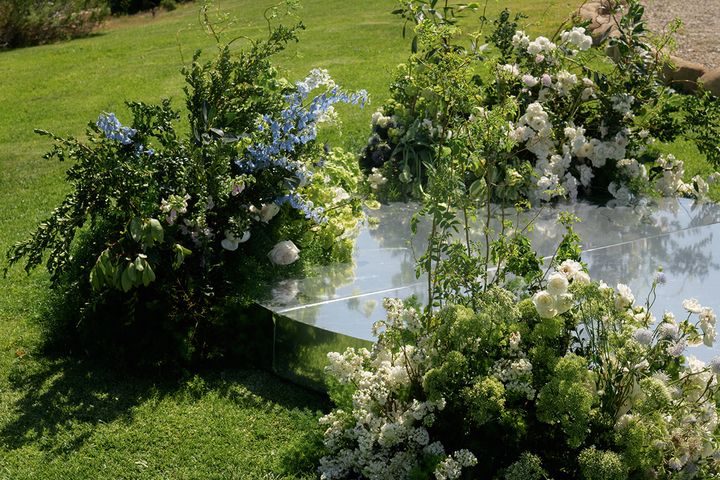 Custom ceremony backdrop and statement piece